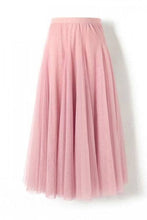 Load image into Gallery viewer, 20 colors Ethereal Flowy Elastic Waist Pleated Tulle Skirt: Coffee / M