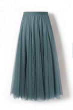 Load image into Gallery viewer, 20 colors Ethereal Flowy Elastic Waist Pleated Tulle Skirt: Coffee / M