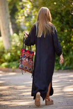 Load image into Gallery viewer, Demure v-neck Balloon Sleeves blouse long dress: Grey / M