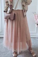 Load image into Gallery viewer, 20 colors Ethereal Flowy Elastic Waist Pleated Tulle Skirt: Plum / M