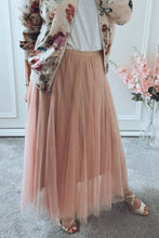 Load image into Gallery viewer, 20 colors Ethereal Flowy Elastic Waist Pleated Tulle Skirt: Coffee / M