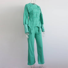 Load image into Gallery viewer, Fashion sweatshirt set trouser set: Green / M