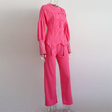 Load image into Gallery viewer, Fashion sweatshirt set trouser set: Blue / M