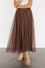 Load image into Gallery viewer, 20 colors Ethereal Flowy Elastic Waist Pleated Tulle Skirt: Coffee / M