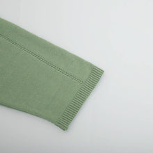 Load image into Gallery viewer, Polo Collar Loose Pullover Knit Sweater Skirt Set: Green / M