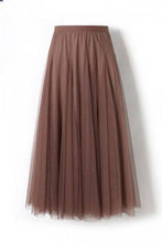 Load image into Gallery viewer, 20 colors Ethereal Flowy Elastic Waist Pleated Tulle Skirt: Plum / M
