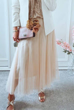 Load image into Gallery viewer, 20 colors Ethereal Flowy Elastic Waist Pleated Tulle Skirt: Coffee / M