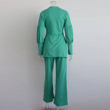 Load image into Gallery viewer, Fashion sweatshirt set trouser set: Green / M