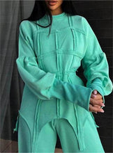 Load image into Gallery viewer, Fashion sweatshirt set trouser set: Rose_red / M