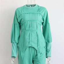 Load image into Gallery viewer, Fashion sweatshirt set trouser set: Green / M